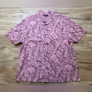 Ted Baker Pink Geometric Men's Shirt Hawaiian